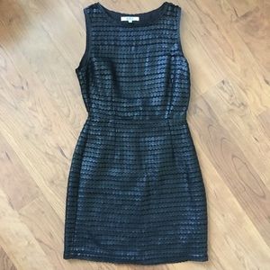 BB Dakota Branson Faux Leather Circle Pailette Dress